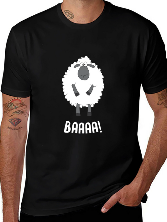 Funny Sheep BAAAA! Black T-Shirt