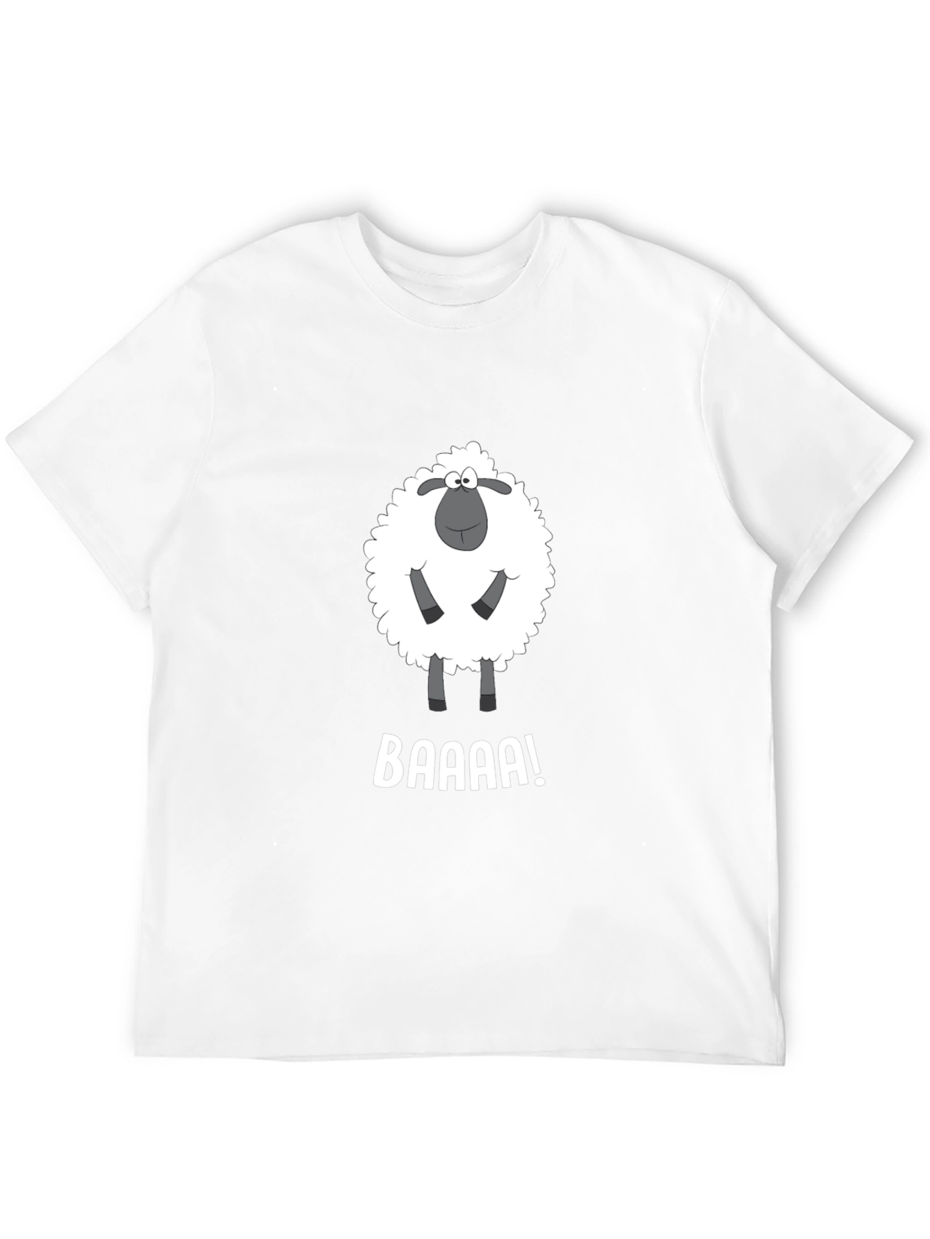 Funny Sheep BAAAA! Black T-Shirt