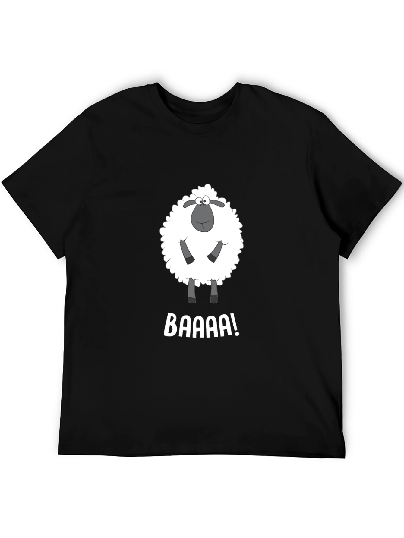 Funny Sheep BAAAA! Black T-Shirt