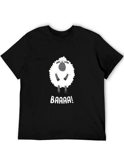 Funny Sheep BAAAA! Black T-Shirt