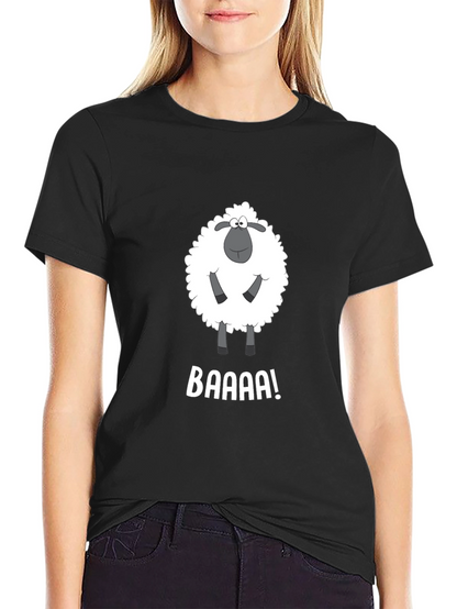 Funny Sheep BAAAA! Black T-Shirt