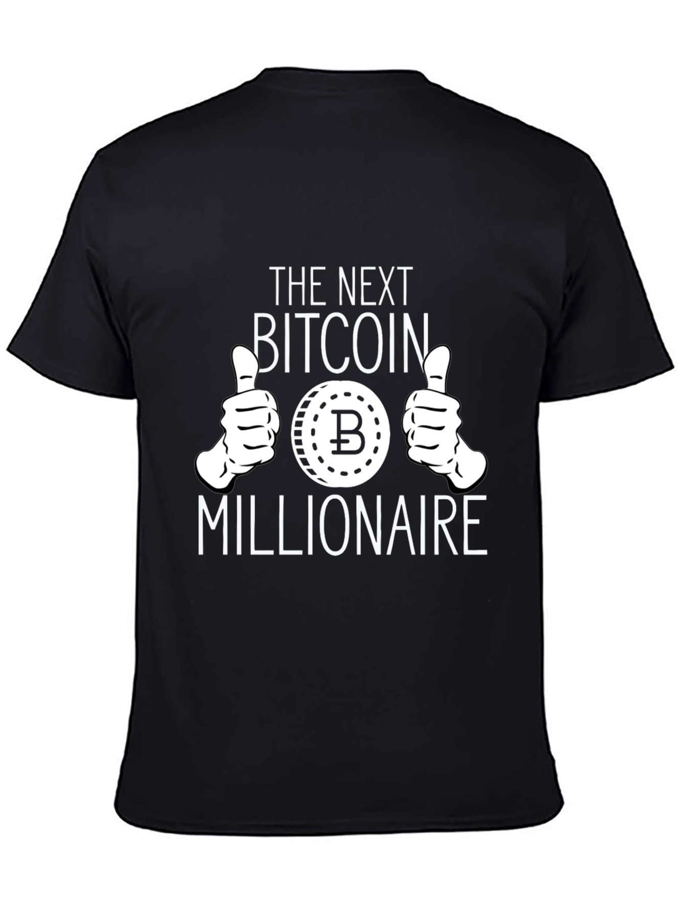 Bitcoin Millionaire Black Graphic T-Shirt