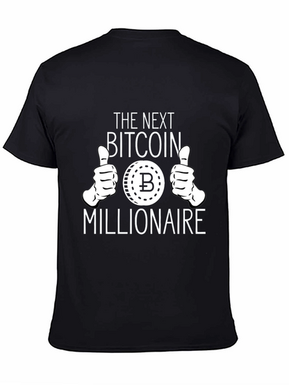 Bitcoin Millionaire Black Graphic T-Shirt