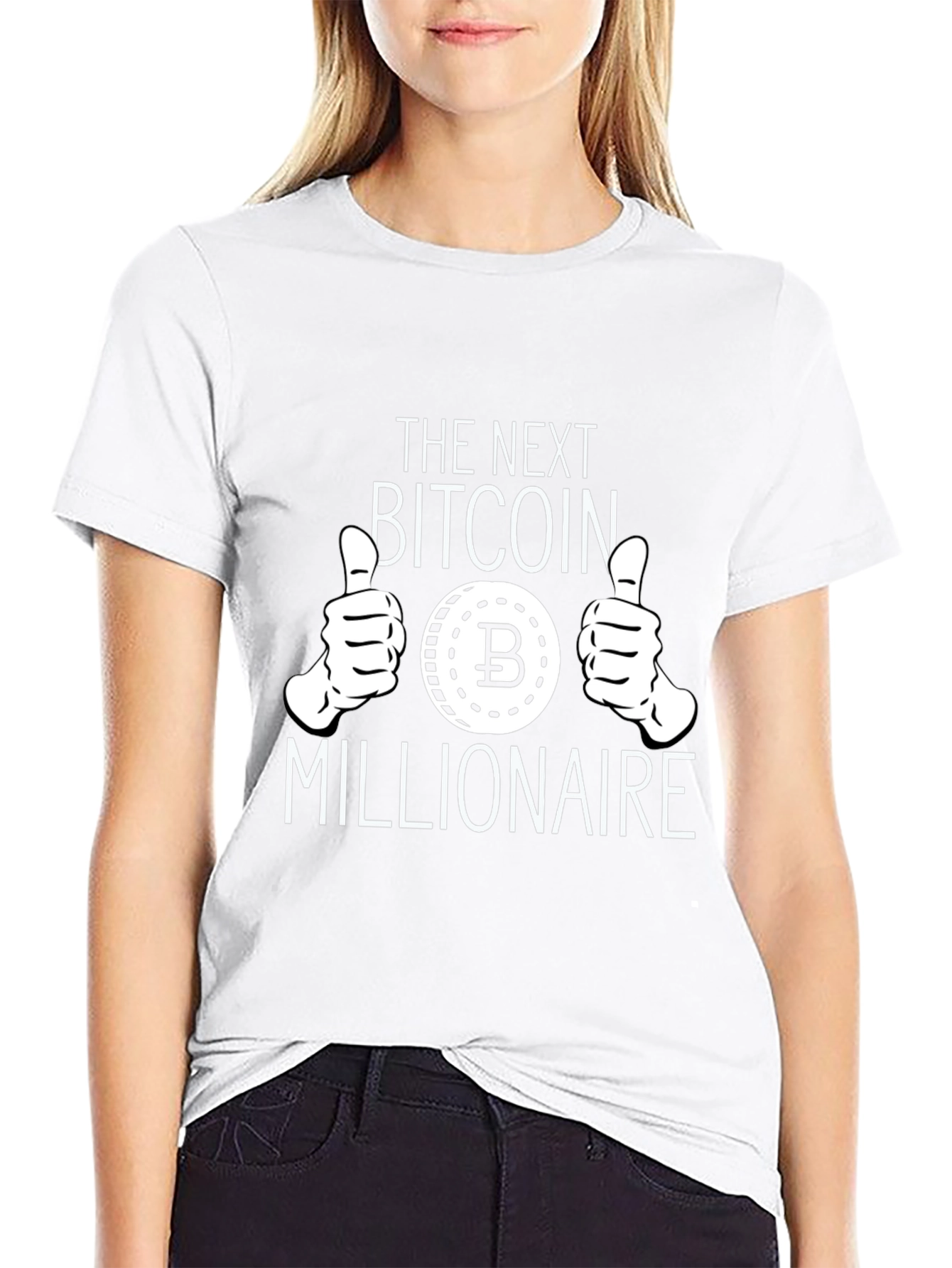 Bitcoin Millionaire Black Graphic T-Shirt