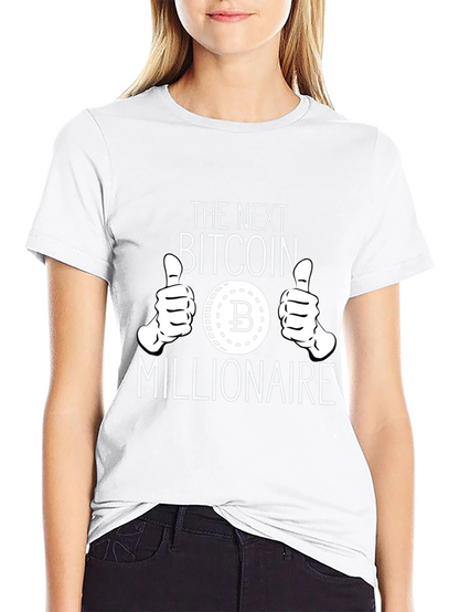 Bitcoin Millionaire Black Graphic T-Shirt