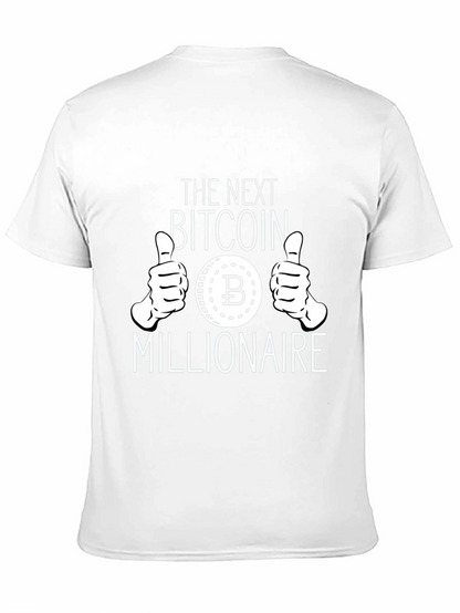 Bitcoin Millionaire Black Graphic T-Shirt