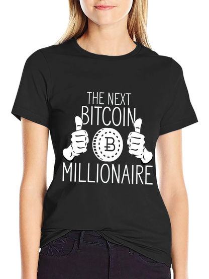 Bitcoin Millionaire Black Graphic T-Shirt