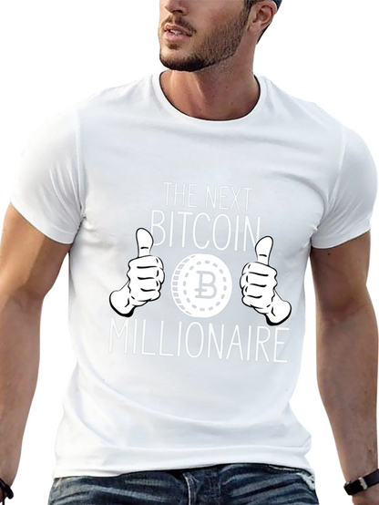 Bitcoin Millionaire Black Graphic T-Shirt