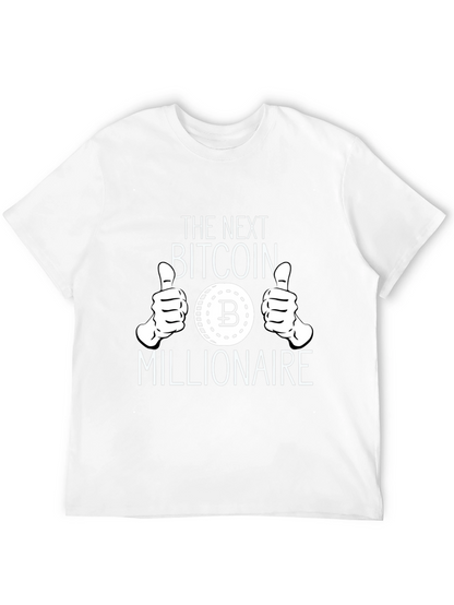 Bitcoin Millionaire Black Graphic T-Shirt