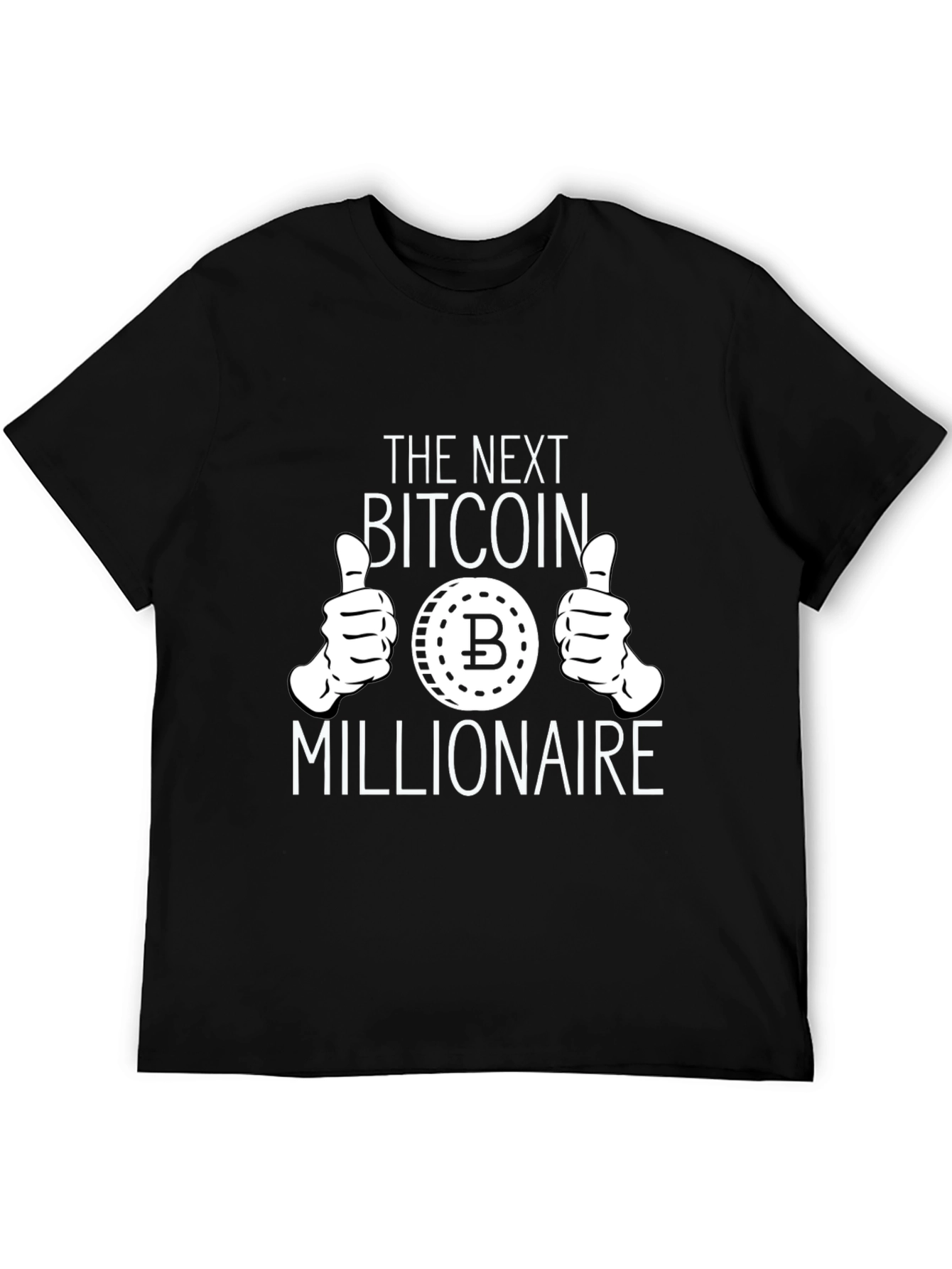 Bitcoin Millionaire Black Graphic T-Shirt