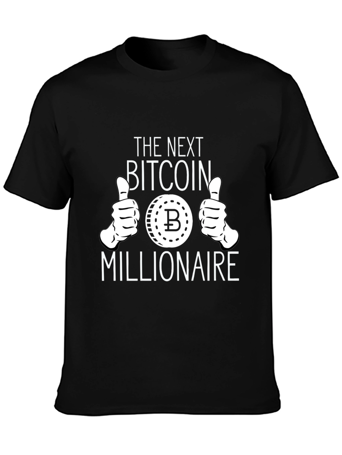 Bitcoin Millionaire Black Graphic T-Shirt