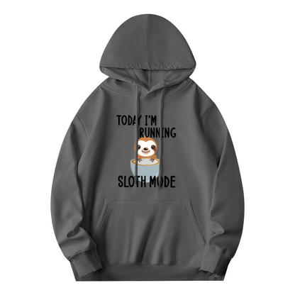 I'm Running Sloth Mode' Cartoon Hoodie