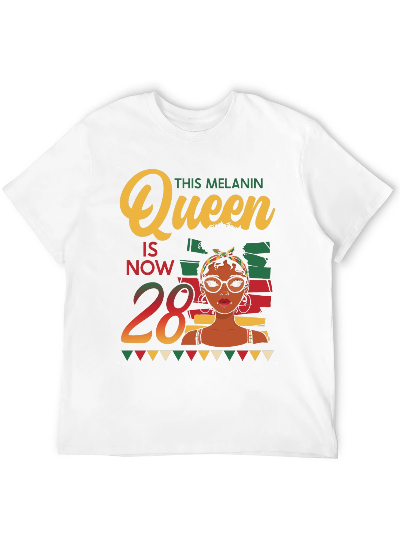 Melanin Queen 28th Birthday T-Shirt