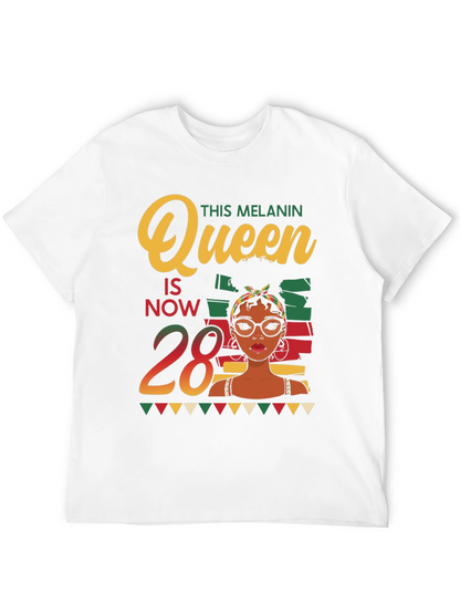 Melanin Queen 28th Birthday T-Shirt