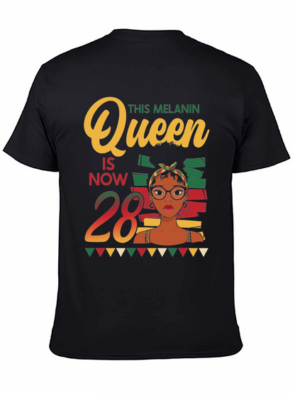 Melanin Queen 28th Birthday T-Shirt