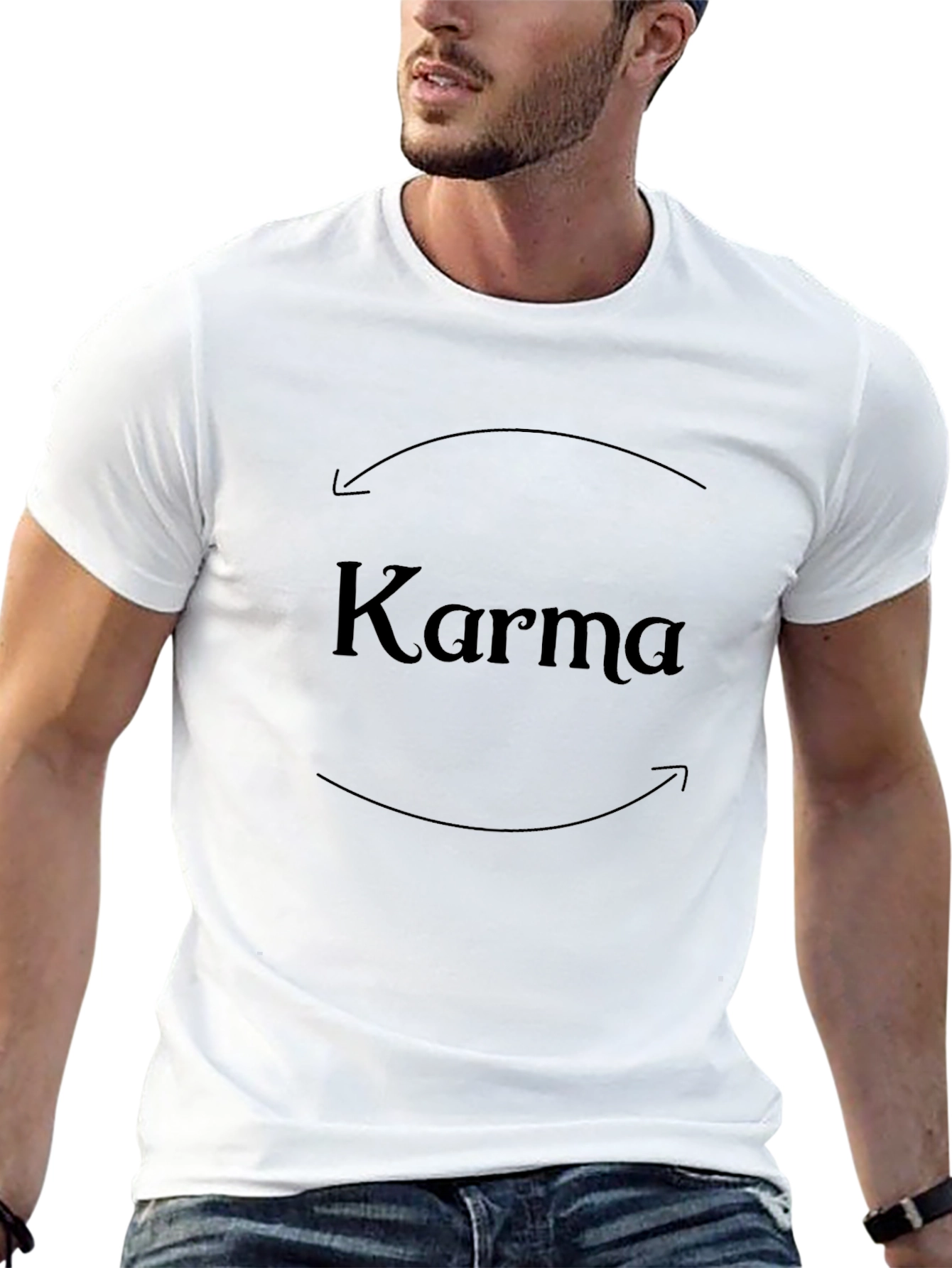 Karma Black T-Shirt - What Goes Around Comes Around