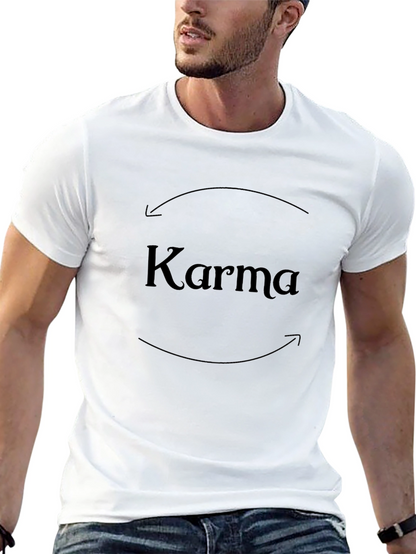 Karma Black T-Shirt - What Goes Around Comes Around