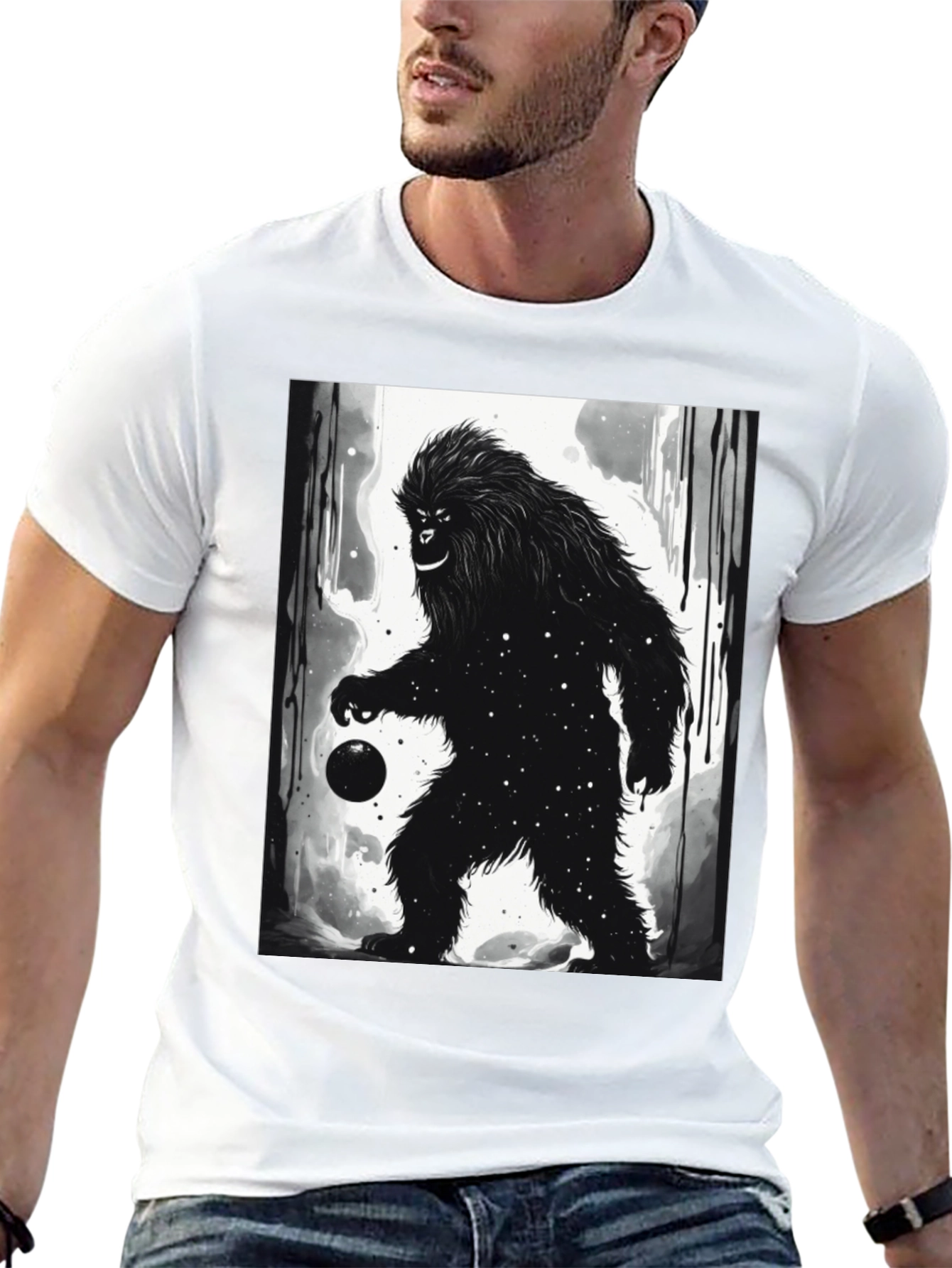 Bigfoot Galaxy Graphic Tee