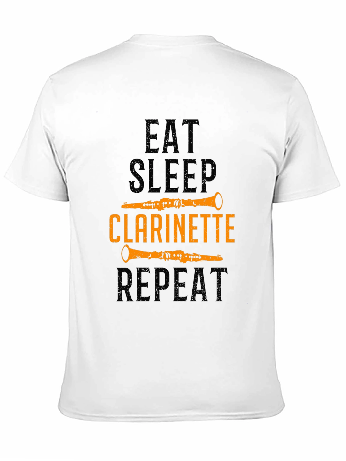 Eat Sleep Clarinette Repeat Black Graphic Tee