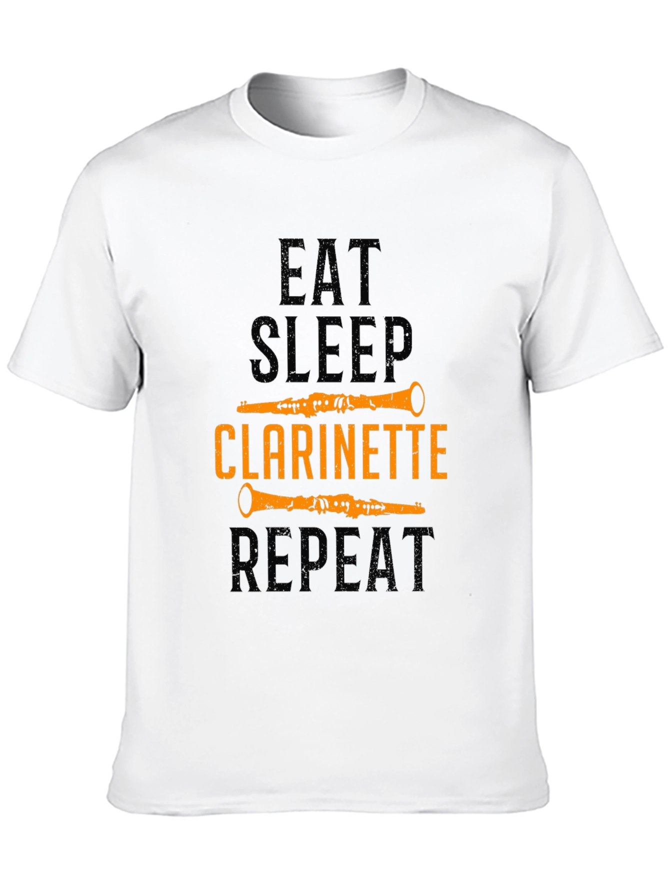 Eat Sleep Clarinette Repeat Black Graphic Tee