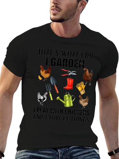 Gardening and Chicken T-Shirt