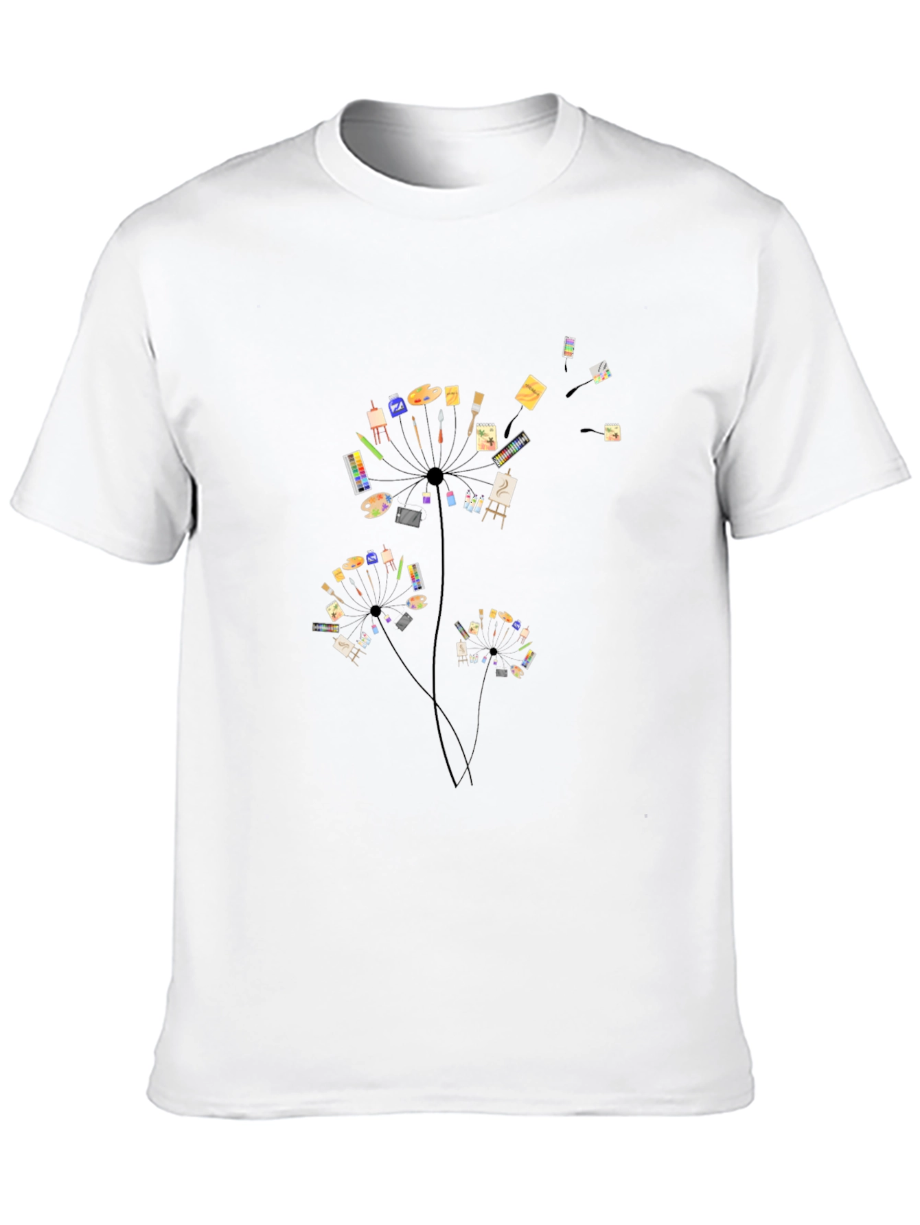 Artist Dandelion Black T-Shirt