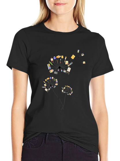 Artist Dandelion Black T-Shirt