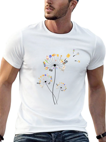 Artist Dandelion Black T-Shirt