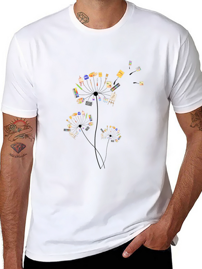 Artist Dandelion Black T-Shirt