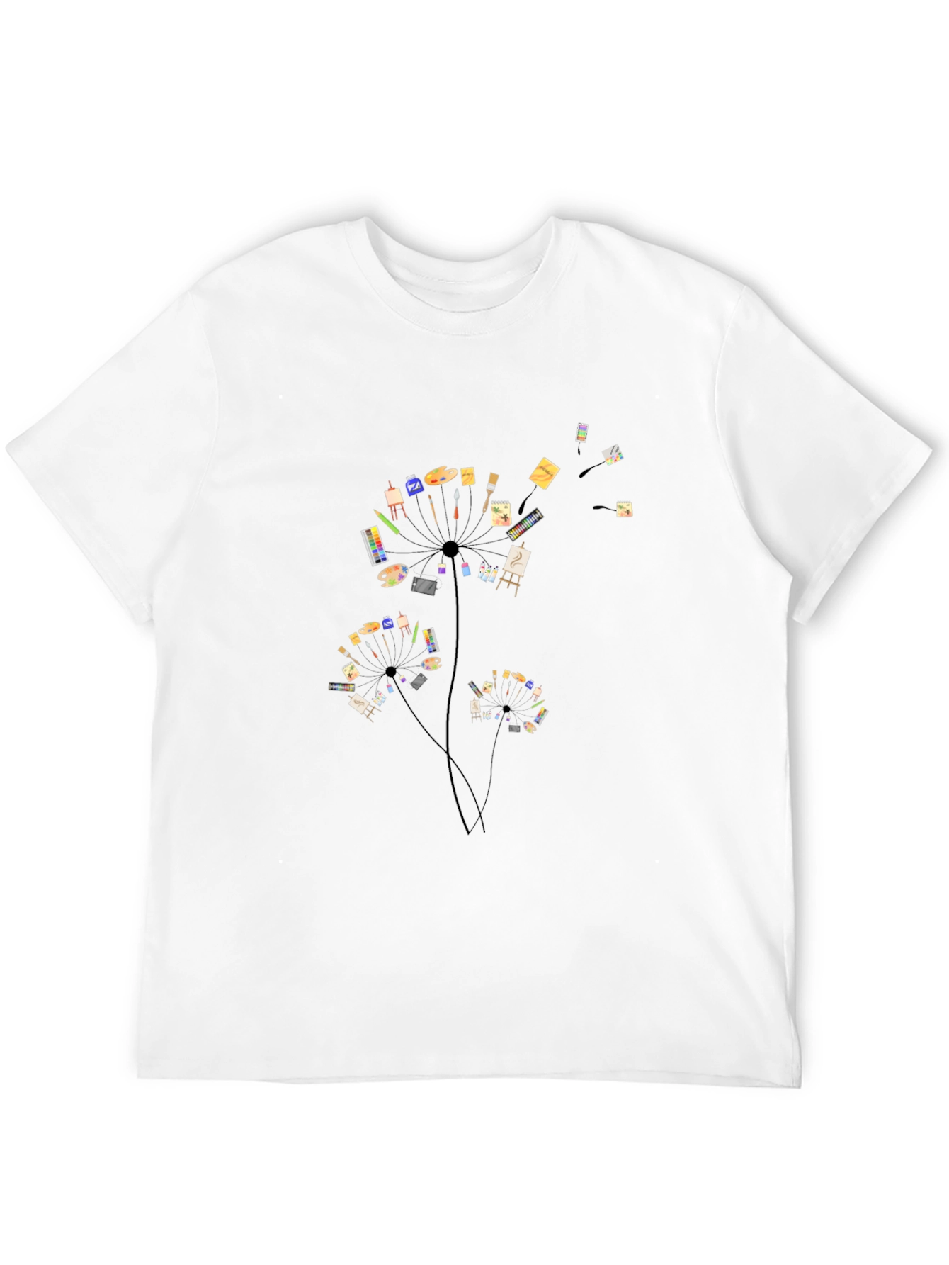 Artist Dandelion Black T-Shirt