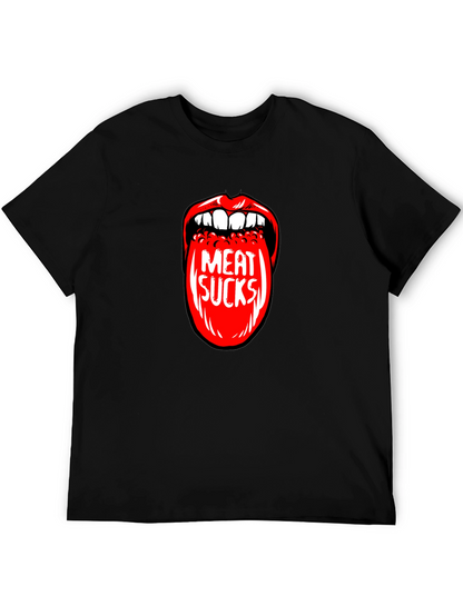 Meat Sucks Graphic Print T-Shirt