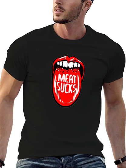 Meat Sucks Graphic Print T-Shirt