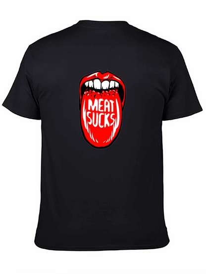 Meat Sucks Graphic Print T-Shirt