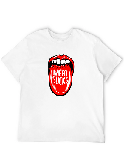 Meat Sucks Graphic Print T-Shirt