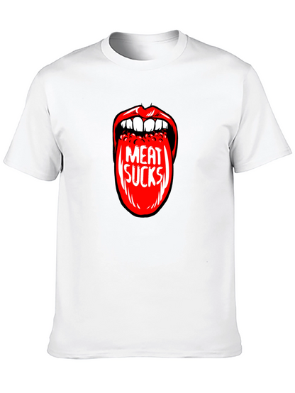 Meat Sucks Graphic Print T-Shirt