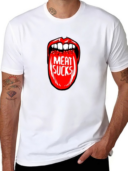 Meat Sucks Graphic Print T-Shirt