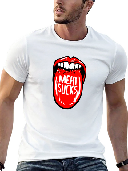 Meat Sucks Graphic Print T-Shirt