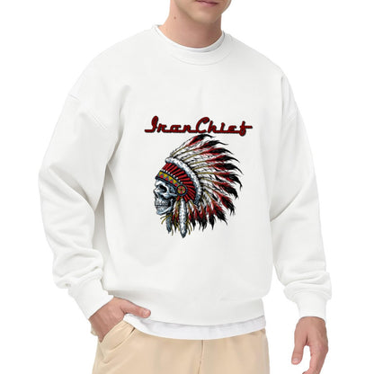 Edgy Skull Feather Headdress "Iron Chief" Sweatshirt