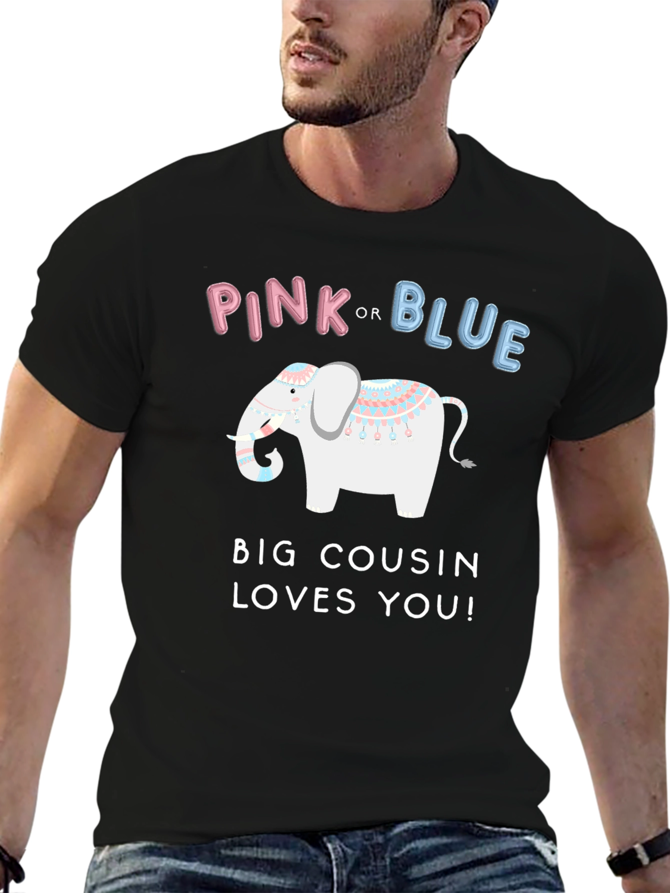 Pink or Blue Big Cousin Loves You T-Shirt