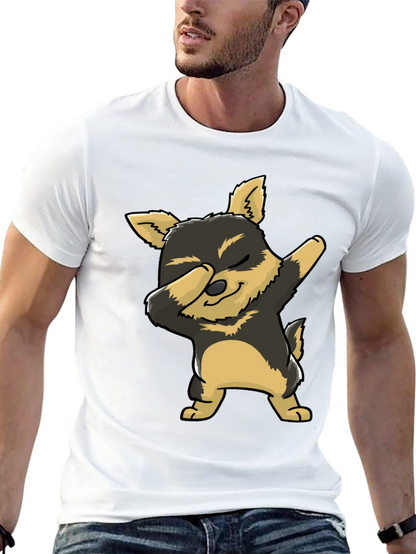 Dabbing Dog Graphic Tee - Cute Cartoon Dog T-Shirt