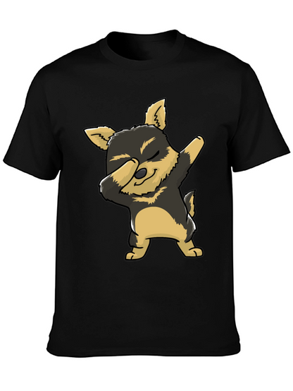 Dabbing Dog Graphic Tee - Cute Cartoon Dog T-Shirt