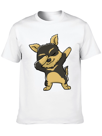 Dabbing Dog Graphic Tee - Cute Cartoon Dog T-Shirt