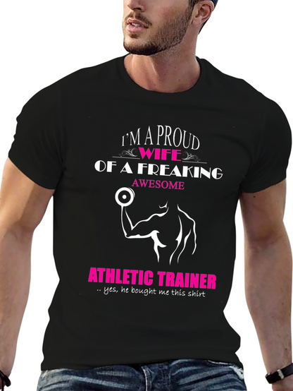 Proud Wife of an Athletic Trainer Graphic Tee