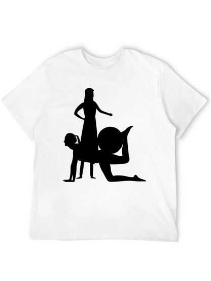 Silhouette Fitness Humor T-Shirt - Black