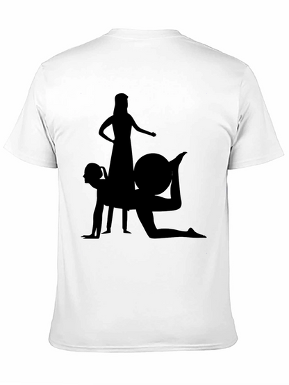 Silhouette Fitness Humor T-Shirt - Black