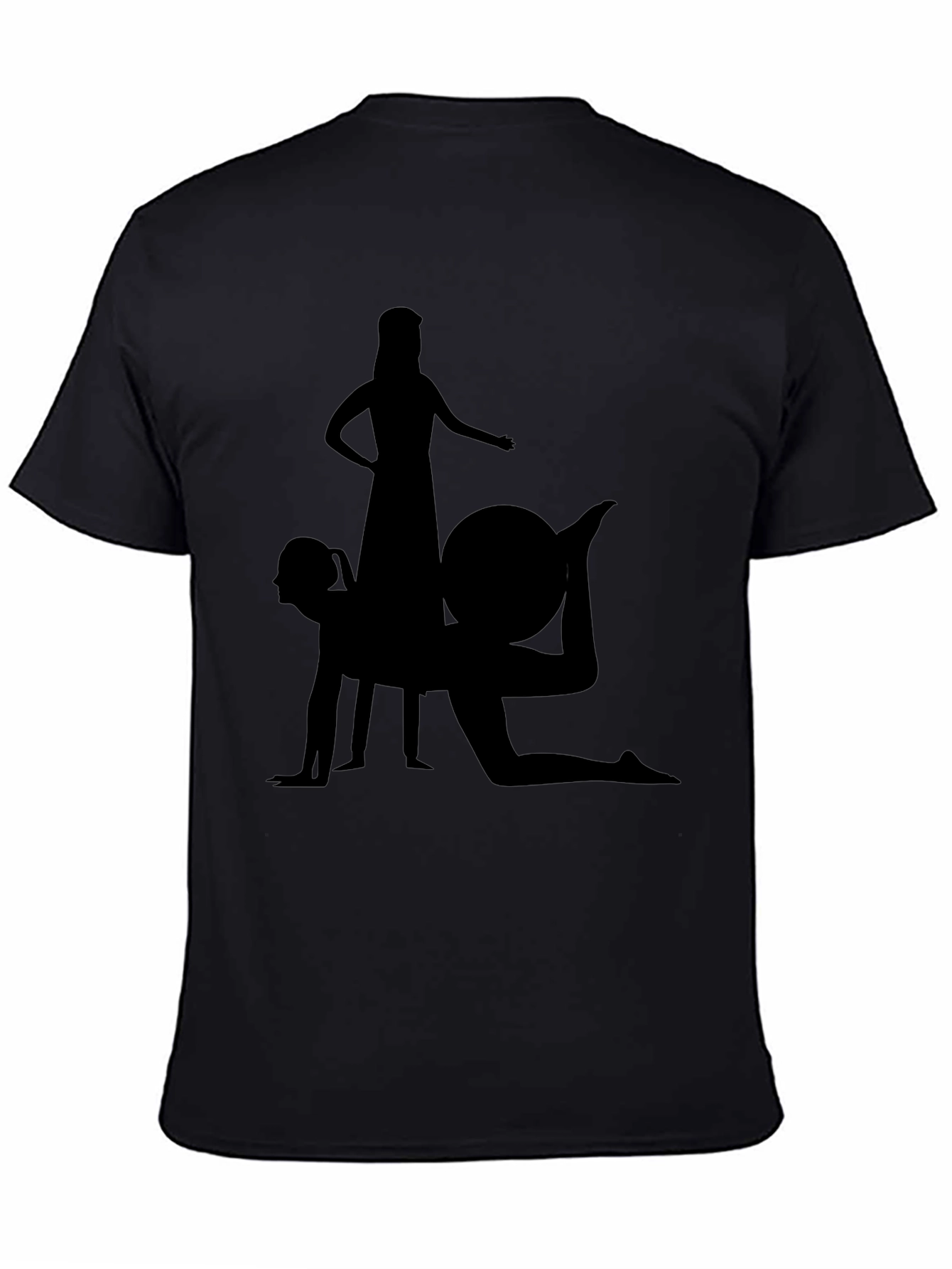 Silhouette Fitness Humor T-Shirt - Black