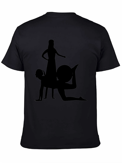 Silhouette Fitness Humor T-Shirt - Black