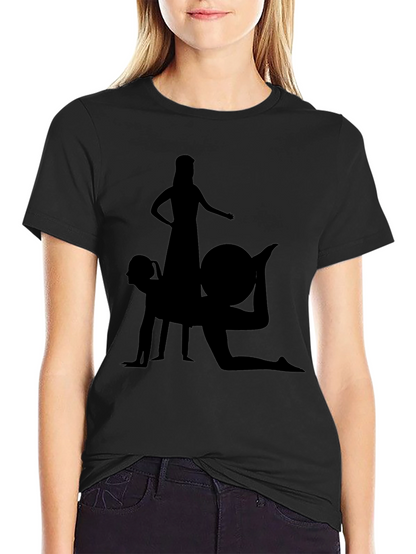 Silhouette Fitness Humor T-Shirt - Black