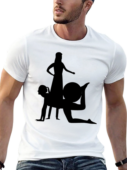 Silhouette Fitness Humor T-Shirt - Black