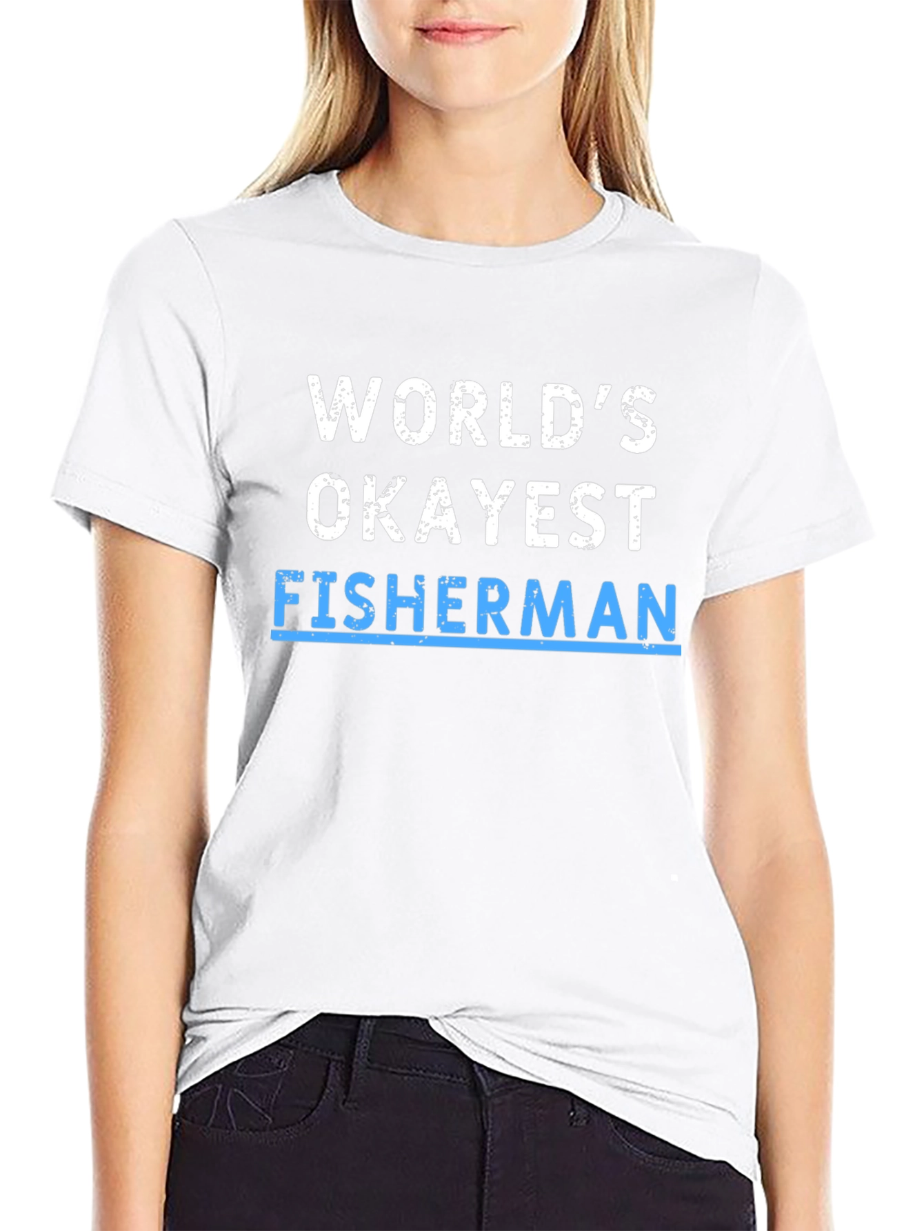 Worlds Okayest Fisherman T-Shirt - Humor Tee